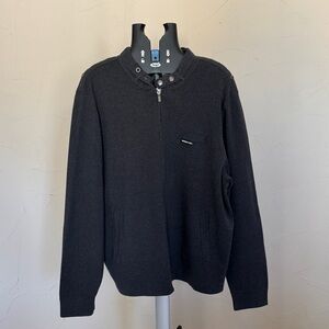 Members Only Charcoal Racer Zip-Up